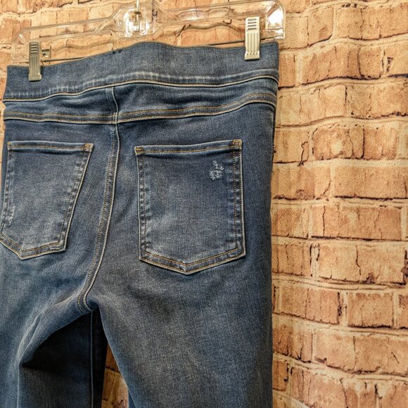 SPANX Distressed Ankle Skinny Jeans 20203R Medium Wash - Picture 11 of 16